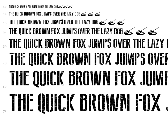 Soviet Style font waterfall